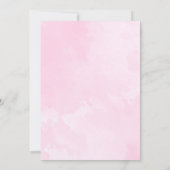 プリンセス風招待状　ピンクとゴールドのグリッター　印刷可能 招待状 (裏面)