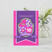 プリンセス騎士は子供を守る10歳の誕生日招待状 招待状 (スタンド正面)