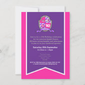 プリンセス騎士は子供を守る10歳の誕生日招待状 招待状 (裏面)