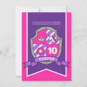 プリンセス騎士は子供を守る10歳の誕生日招待状 招待状 (正面)