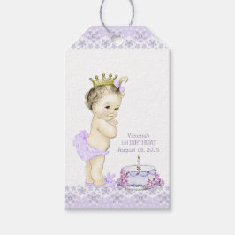 プリンセス1歳の誕生日パーティーのサンキュータグ ギフトタグ