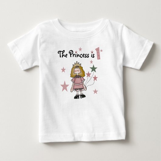 プリンセス1歳 ベビーTシャツ (正面)