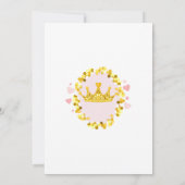 プリンセス1歳 招待状 (裏面)