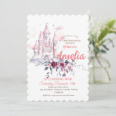 プリンセス1st誕生日パーティー童話 招待状 (スタンド正面)