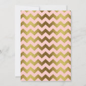 プリンセス1th誕生日パーティーピンク&金ゴールド 招待状 (裏面)