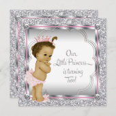 プリンセス2回目の誕生日パーティー 招待状 (正面/裏面)