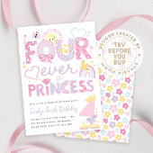 プリンセス4歳の誕生日パーティー、フォーエバー・プリンセス 招待状