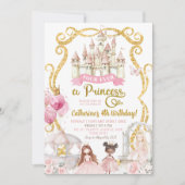 プリンセス4歳の誕生日 招待状 (正面)