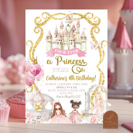 プリンセス4歳の誕生日 招待状