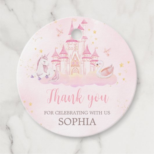 プリンセス4th誕生日パーティーラウンド フェイバータグ (正面)