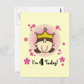 プリンセス4th誕生日Tシャツとギフト ポストカード (正面/裏面)