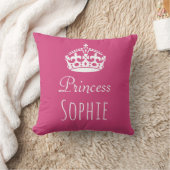 プリンセス(あらゆる名前)のパーソナライズな王冠のクッション クッション (ブランケット)
