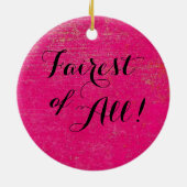 「プリンセス – すべてのいちばん公平！」 セラミックオーナメント (裏面)