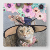 プリンセス・エレガントステータス/CAT、ビッグDIVA HAT及びバラ スクエア壁時計 (正面)