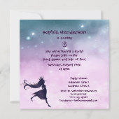 プリンセス&キャッスルガールズパープルバースデーパーティー 招待状 (正面)