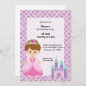 プリンセス&キャッスル 招待状 (正面/裏面)