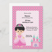 プリンセス&キャッスル 招待状 (正面/裏面)