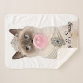 プリンセス·キャッ吹ト·バブル·ガム シェルパブランケット (正面(横))