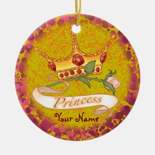 プリンセス クラウン セラミックオーナメント (正面)