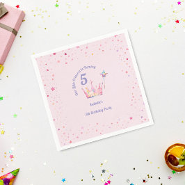 プリンセス クラウン パステル ピンク 女の子 誕生日 スタンダードカクテルナプキン