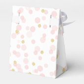 プリンセス クラウン ピンク ゴールド グリッター コンフェッティ ドット フェイバーボックス (裏面サイド)