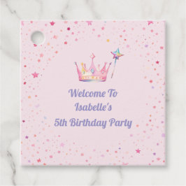 プリンセス クラウン ピンク 女の子 5歳の誕生日 フェイバータグ