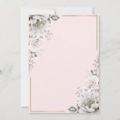 プリンセス クラウン フラワーズ 50歳 誕生日パーティー 招待状 (裏面)