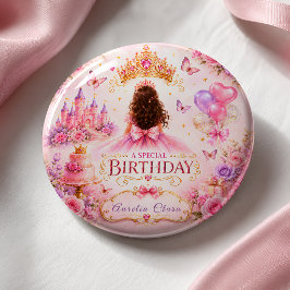 プリンセス クラウン 誕生日 缶バッジ
