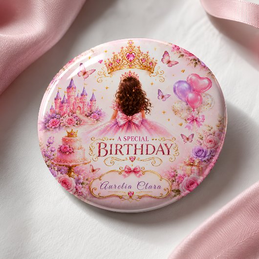プリンセス クラウン 誕生日 缶バッジ