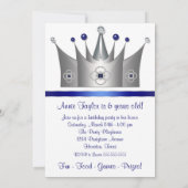 プリンセス クラウン 6歳の誕生日パーティー招待状 6歳 招待状 (裏面)