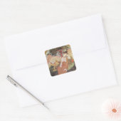 プリンセス、サファヴィッド王朝の庭に座っている スクエアシール (封筒)