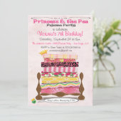 プリンセス&ザピーパジャマバースデーパーティー 招待状 (スタンド正面)