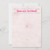 プリンセス&ザピーパジャマバースデーパーティー 招待状 (裏面)