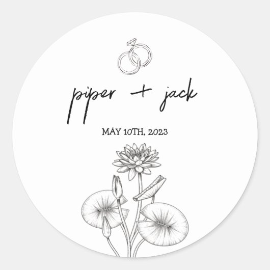 プリンセス+ザフロッグ – B&W – シャワー優先ステッカー ラウンドシール (正面)