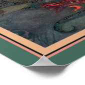 "プリンセス&ザ・ドラゴン" ca. 1920 by Elenore Abbott ポスター (角)