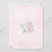 プリンセス スワン ベビーシャワー カスタム テキスト カード (裏面)