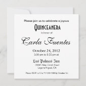 プリンセス ティアラ キンセアニエラ(シルバー) 招待状 (裏面)