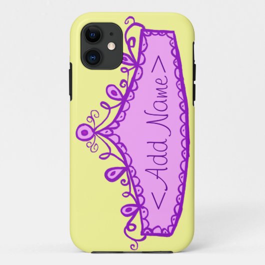 プリンセス ティアラ クラウン カスタム 名前 iPhone ケース Case-Mate iPhoneケース (裏面)