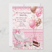 プリンセス ティーパーティー 招待状 (裏面)