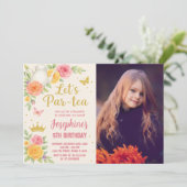 プリンセス ティーパーティー 誕生日 招待状 (スタンド正面)