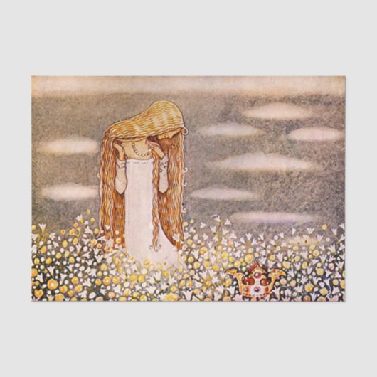 「プリンセス・トゥヴスタール」ヨハン・バウアー 水彩画 薄葉紙 (正面)