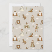 プリンセス&ドラゴンボホフェアヤータリーガール誕生日 招待状 (裏面)