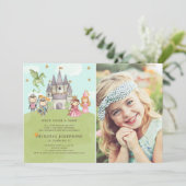 プリンセス&ナイツガール誕生日招待状 招待状 (スタンド正面)