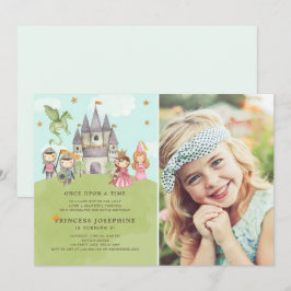 プリンセス&ナイツガール誕生日招待状 招待状