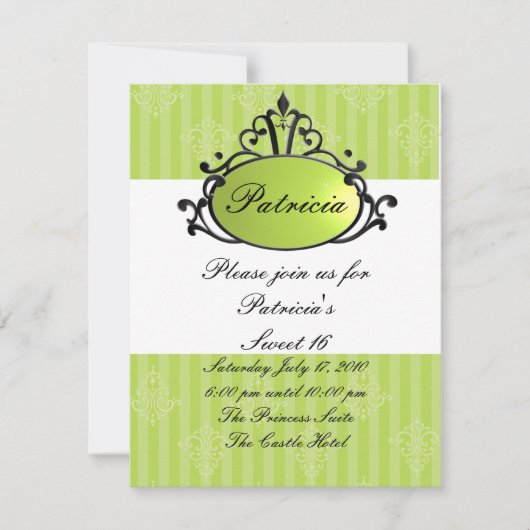 プリンセス ネーム フィリグリー 招待状 (正面)