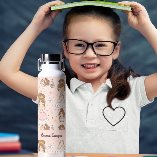 プリンセス&ハートソフトパステルズキッズ ウォーターボトル