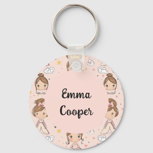 プリンセス&ハートソフトパステルズキッズ キーホルダー (正面)