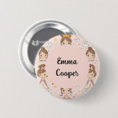 プリンセス&ハートソフトパステルズキッズ 缶バッジ (正面&裏面)