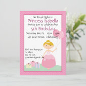 プリンセス バルーン 誕生日 招待状 (スタンド正面)