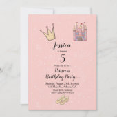 プリンセス バースデー プレイクレストル 招待状 (正面)